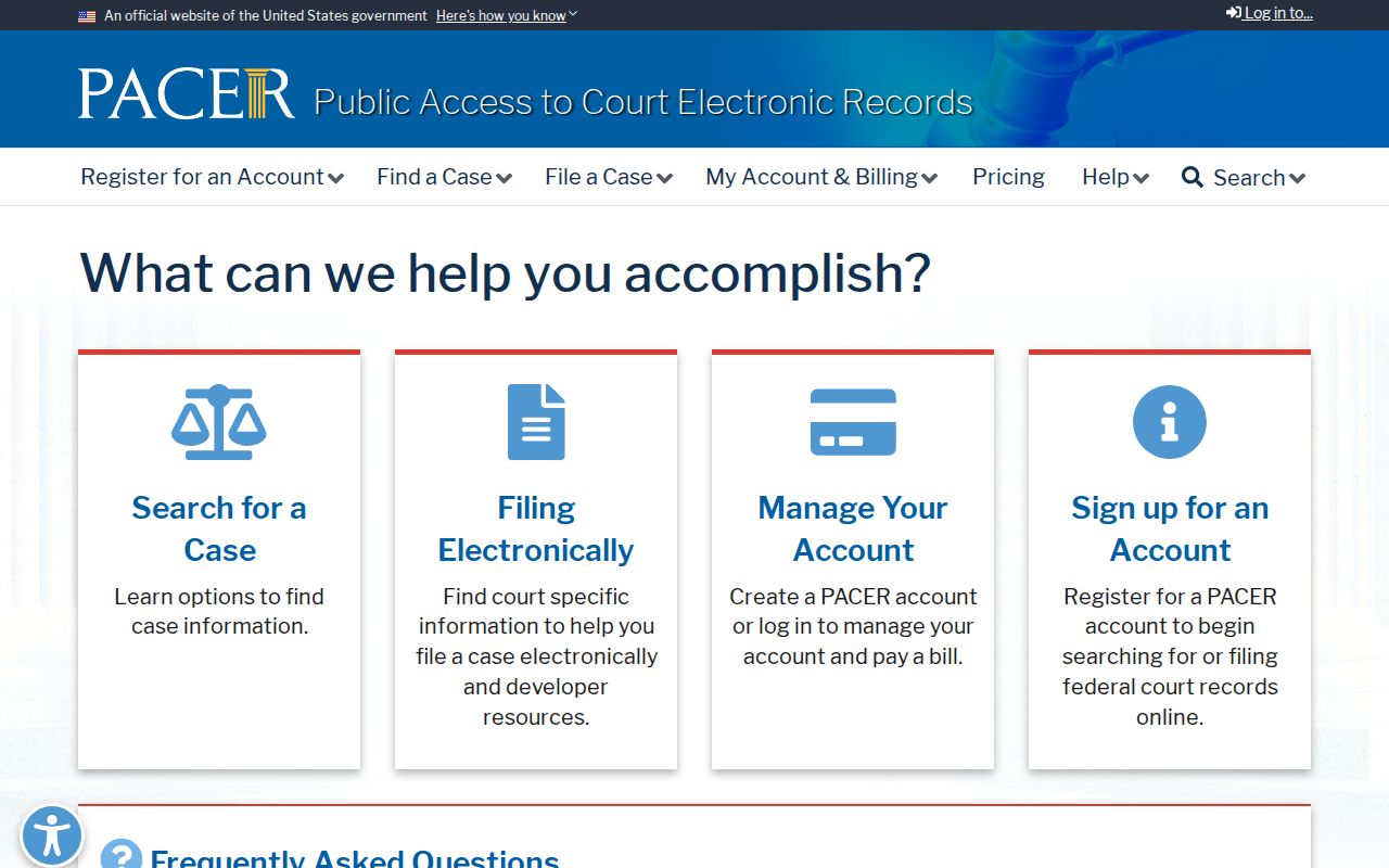 Elk Falls court docket separate federal PACER layer