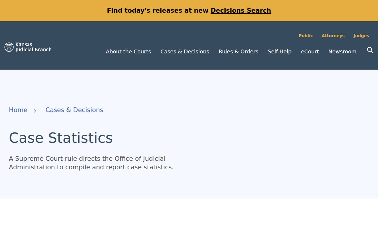 Howard court docket Kansas case statistics source